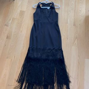 Black fringe dress
